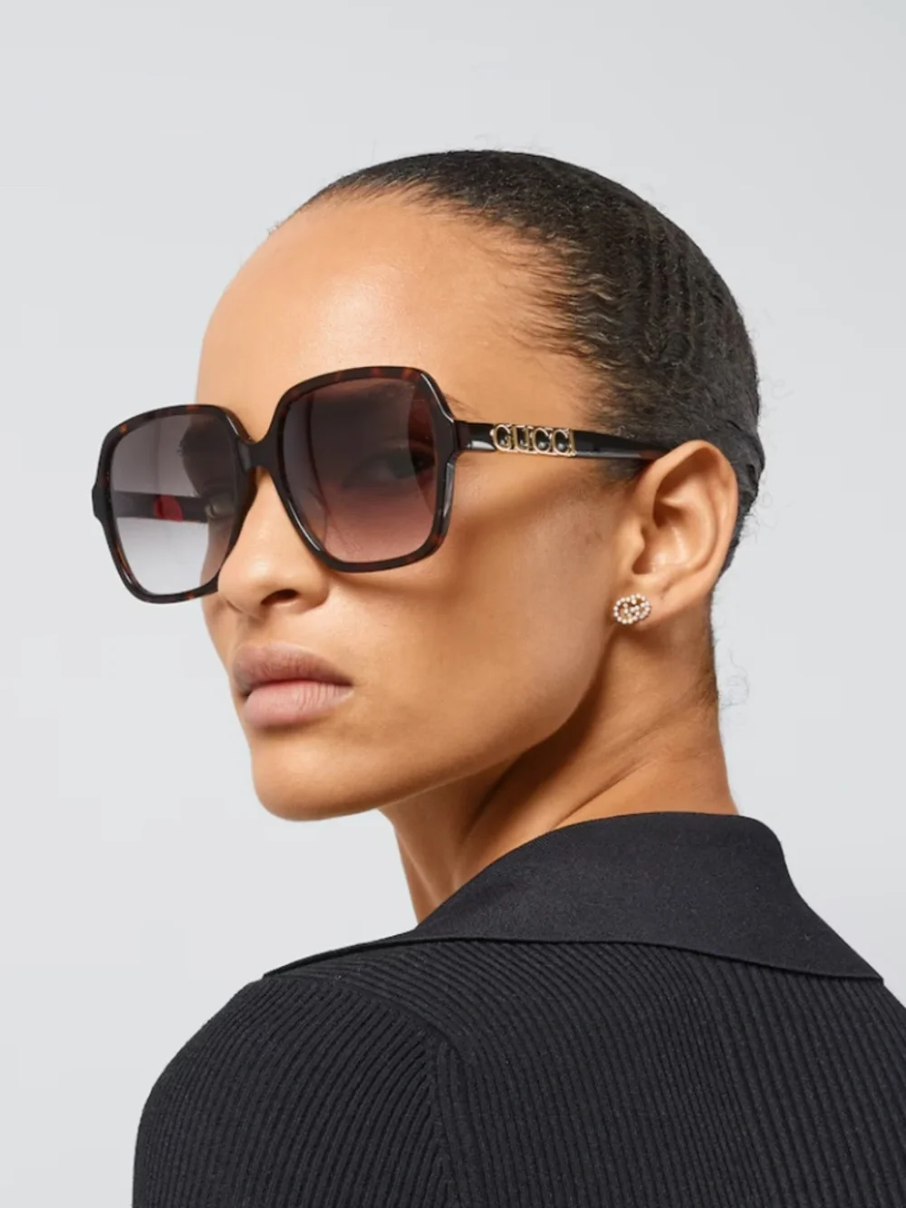 Gucci Rectangular Tortoiseshell Sunglasses (with proof of purchase!)
